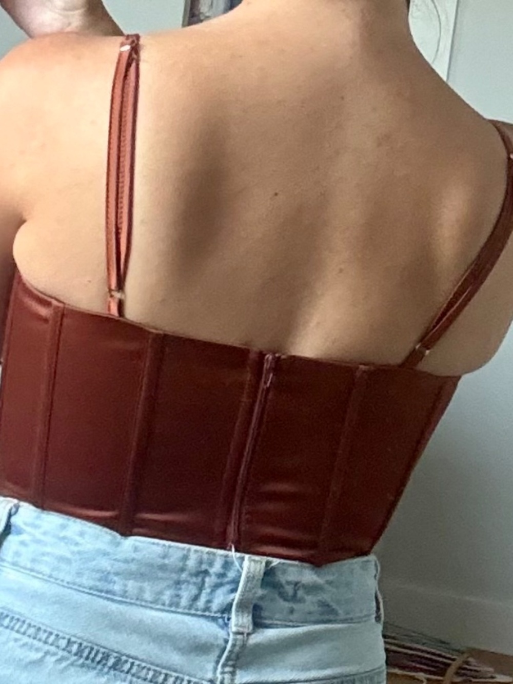 Rust Red Corset Top - Picture 3 of 3